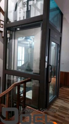 thang máy gia đình sử dụng dòng điện 220v 1 pha có thiết kế cổ điển