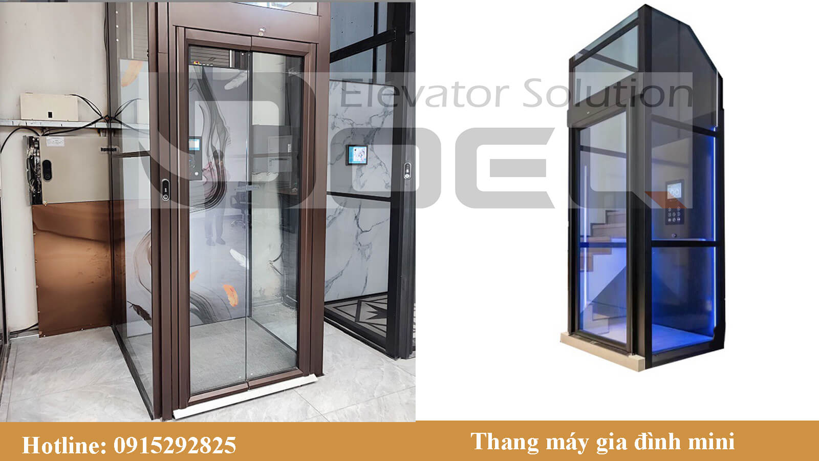 Thang máy gia đình villa nhỏ dùng thang máy mini