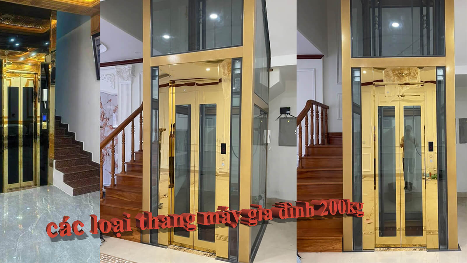 các loại thang máy gia đình 200kg